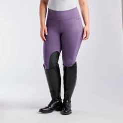 Kerrits Fleece Lite II Tights - Knee Patch - Clearance! -Ovatio Horse Shop 32432 lavender blackberry 5764