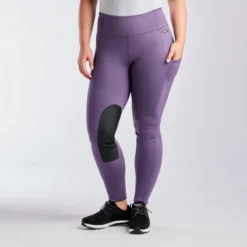 Kerrits Fleece Lite II Tights - Knee Patch - Clearance! -Ovatio Horse Shop 32432 lavender blackberry 5769