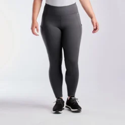 Kerrits Fleece Lite II Tights - Knee Patch - Clearance! -Ovatio Horse Shop 32432 obsidian black 5746