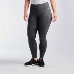 Kerrits Fleece Lite II Tights - Knee Patch - Clearance! -Ovatio Horse Shop 32432 obsidian black 5747