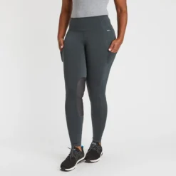 Kerrits Fleece Lite II Tights - Knee Patch - Clearance! -Ovatio Horse Shop 32432 spruceherringbone 12344