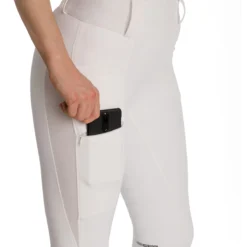 Horseware Ireland Horseware Hybrid Meryl Pull-On Knee Patch Breeches -Ovatio Horse Shop 32799 white dt 1