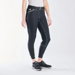 Piper Evolution Breeches By SmartPak - Full Seat -Ovatio Horse Shop 33064 black white piping 3686