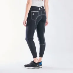 Piper Evolution Breeches By SmartPak - Full Seat -Ovatio Horse Shop 33064 black white piping 3692