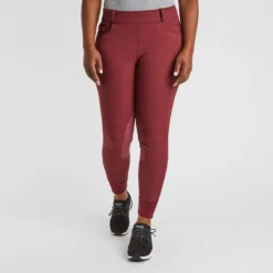Hadley Mid-Rise Side Zip Breeches By SmartPak - Knee Patch -Ovatio Horse Shop 33065 merlot 11100