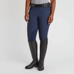 Hadley Mid-Rise Side Zip Breeches By SmartPak - Knee Patch -Ovatio Horse Shop 33065 navy 11040