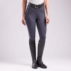 Piper Knit High-Rise Breeches By SmartPak - Full Seat -Ovatio Horse Shop 33073 charcoal 0712