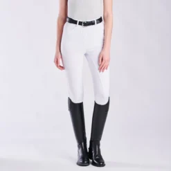 Piper Knit High-Rise Breeches By SmartPak - Full Seat -Ovatio Horse Shop 33073 white bom1631