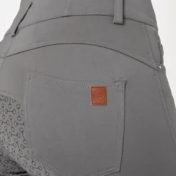 Horze Tara High Waist Silicone Full Seat Breeches - Clearance! -Ovatio Horse Shop 33186 steelgrey 4