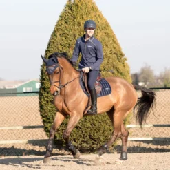 LeMieux Loire Classic Close Contact Square Saddle Pad -Ovatio Horse Shop 33261 navy lifestyle 2