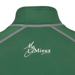 LeMieux Long Sleeve 1/4 Zip Base Layer -Ovatio Horse Shop 33275 huntergreen back dt