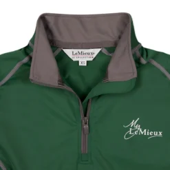 LeMieux Long Sleeve 1/4 Zip Base Layer -Ovatio Horse Shop 33275 huntergreen front dt