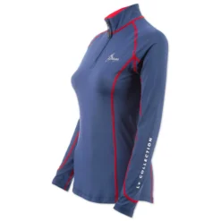 LeMieux Long Sleeve 1/4 Zip Base Layer -Ovatio Horse Shop 33275 navy left