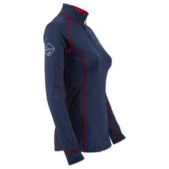 LeMieux Long Sleeve 1/4 Zip Base Layer -Ovatio Horse Shop 33275 navy right