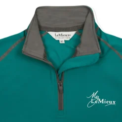 LeMieux Long Sleeve 1/4 Zip Base Layer -Ovatio Horse Shop 33275 peacock front dt