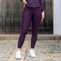 LeMieux Pull On Full Seat Silicone Breeches - Clearance! -Ovatio Horse Shop 33308 aubergine l1