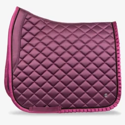 PS Of Sweden Ruffle Dressage Saddle Pad -Ovatio Horse Shop 33333 wine 1