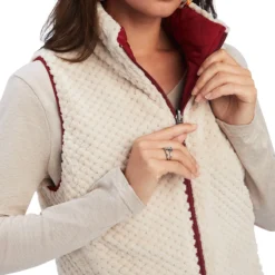 Ariat R.E.A.L Reversible Dilon Vest -Ovatio Horse Shop 33409 rougered 4