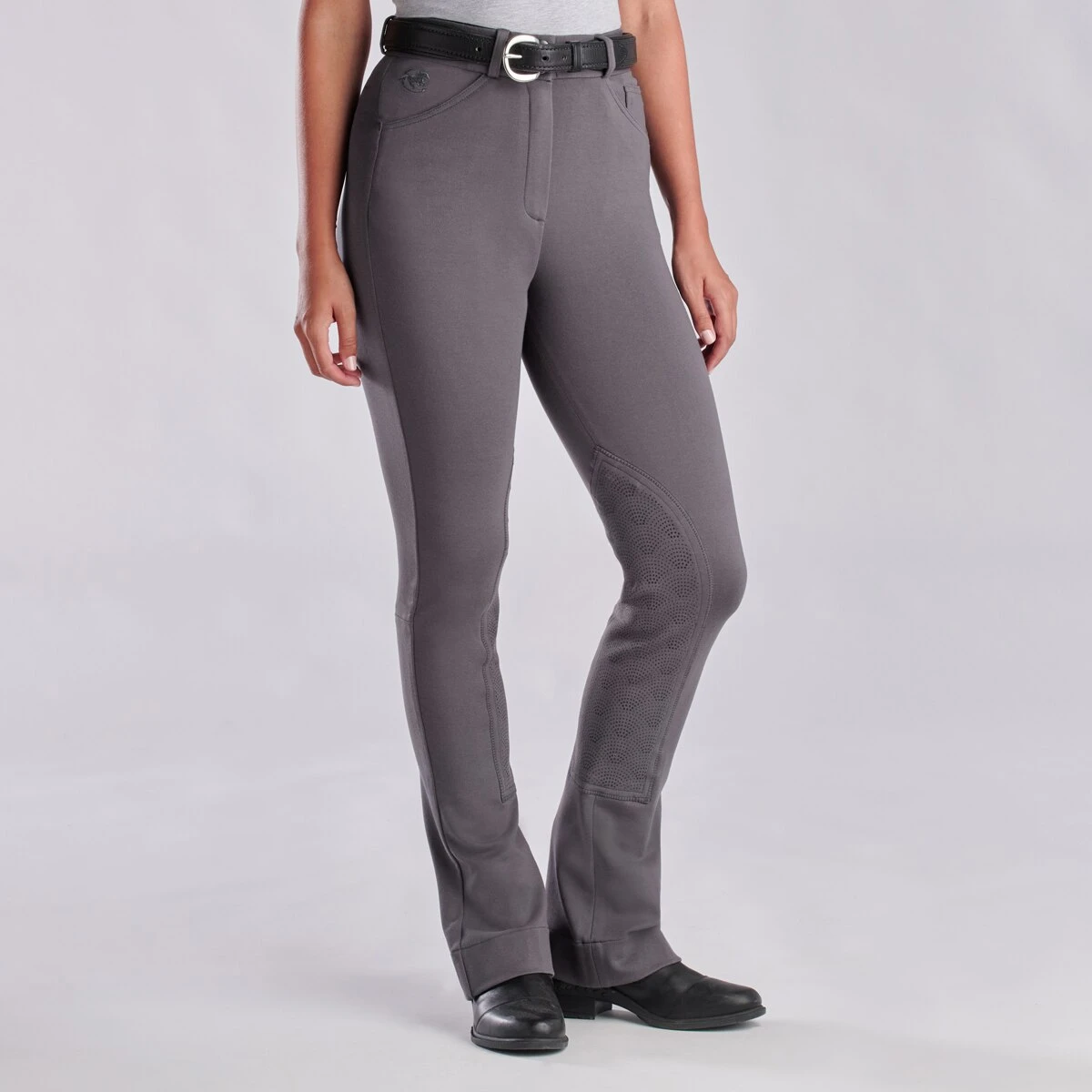 Piper Knit High-Rise Boot Cut Breeches By SmartPak - Knee Patch 1 Piper Knit High-Rise Boot Cut Breeches By SmartPak - Knee Patch