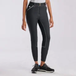 Piper Evolution High-Rise Breeches By SmartPak - Full Seat -Ovatio Horse Shop 33429 black white 8933