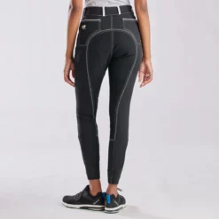 Piper Evolution High-Rise Breeches By SmartPak - Full Seat -Ovatio Horse Shop 33429 black white 8940