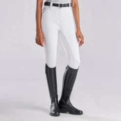 Piper Evolution High-Rise Breeches By SmartPak - Full Seat -Ovatio Horse Shop 33429 white light grey 8133