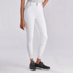 Piper Evolution High-Rise Breeches By SmartPak - Full Seat -Ovatio Horse Shop 33429 white light grey 8140