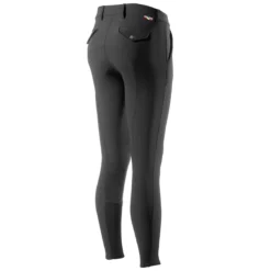 Horze Men's Grand Prix Silicone Knee Patch Breeches -Ovatio Horse Shop 33700 black back