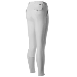 Horze Men's Grand Prix Silicone Knee Patch Breeches -Ovatio Horse Shop 33700 white back