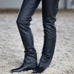 Horze Blake Leather Full Chaps -Ovatio Horse Shop 33716 black dt