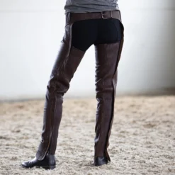 Horze Blake Leather Full Chaps -Ovatio Horse Shop 33716 brown back