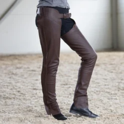 Horze Blake Leather Full Chaps -Ovatio Horse Shop 33716 brown side
