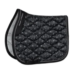 SmartPak Luxe Collection AP Saddle Pad - Embossed - Clearance! -Ovatio Horse Shop 33828 blackfloral 2
