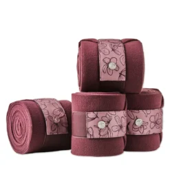 SmartPak Luxe Collection Polo Wraps - Embossed - Clearance! -Ovatio Horse Shop 33830 plum 15840