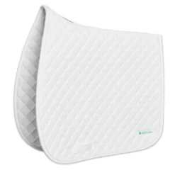 SmartPak Deluxe Organic Cotton Medium Diamond Dressage Saddle Pad -Ovatio Horse Shop 33836 white 2