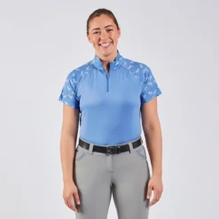 Piper SmartCore&trade; Block Print Short Sleeve ¼ Zip Sun Shirt