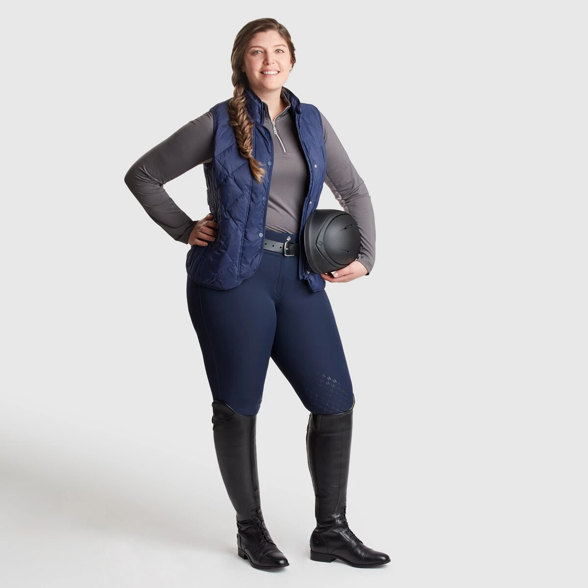 Hadley Curvy Fit Grip Breeches By SmartPak- Knee Patch 17 Hadley Curvy Fit Grip Breeches By SmartPak- Knee Patch - Image 17