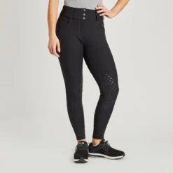 Hadley Curvy Fit Grip Breeches By SmartPak- Knee Patch 26 Hadley Curvy Fit Grip Breeches By SmartPak- Knee Patch -Ovatio Horse Shop 34030 black 3