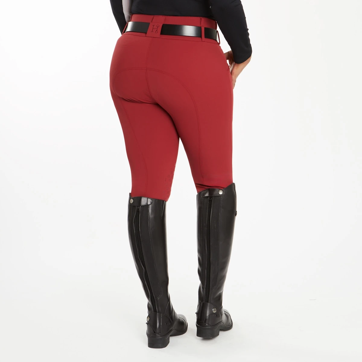 Hadley Curvy Fit Grip Breeches By SmartPak- Knee Patch 2 Hadley Curvy Fit Grip Breeches By SmartPak- Knee Patch - Image 2