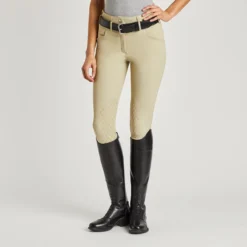 Hadley Curvy Fit Grip Breeches By SmartPak- Knee Patch 28 Hadley Curvy Fit Grip Breeches By SmartPak- Knee Patch -Ovatio Horse Shop 34030 tan 1