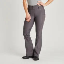 Piper Fusion Boot Cut Breech By SmartPak- Knee Patch -Ovatio Horse Shop 34032 charcoal 3