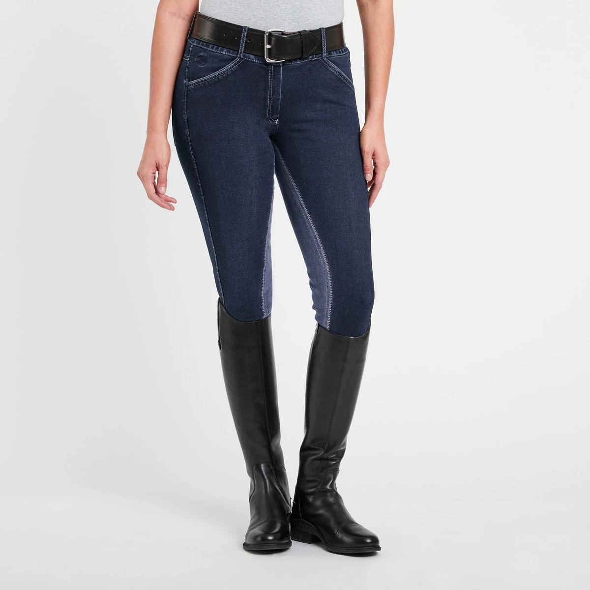 Piper Stretch Denim Breeches By SmartPak- Full Seat 1 Piper Stretch Denim Breeches By SmartPak- Full Seat