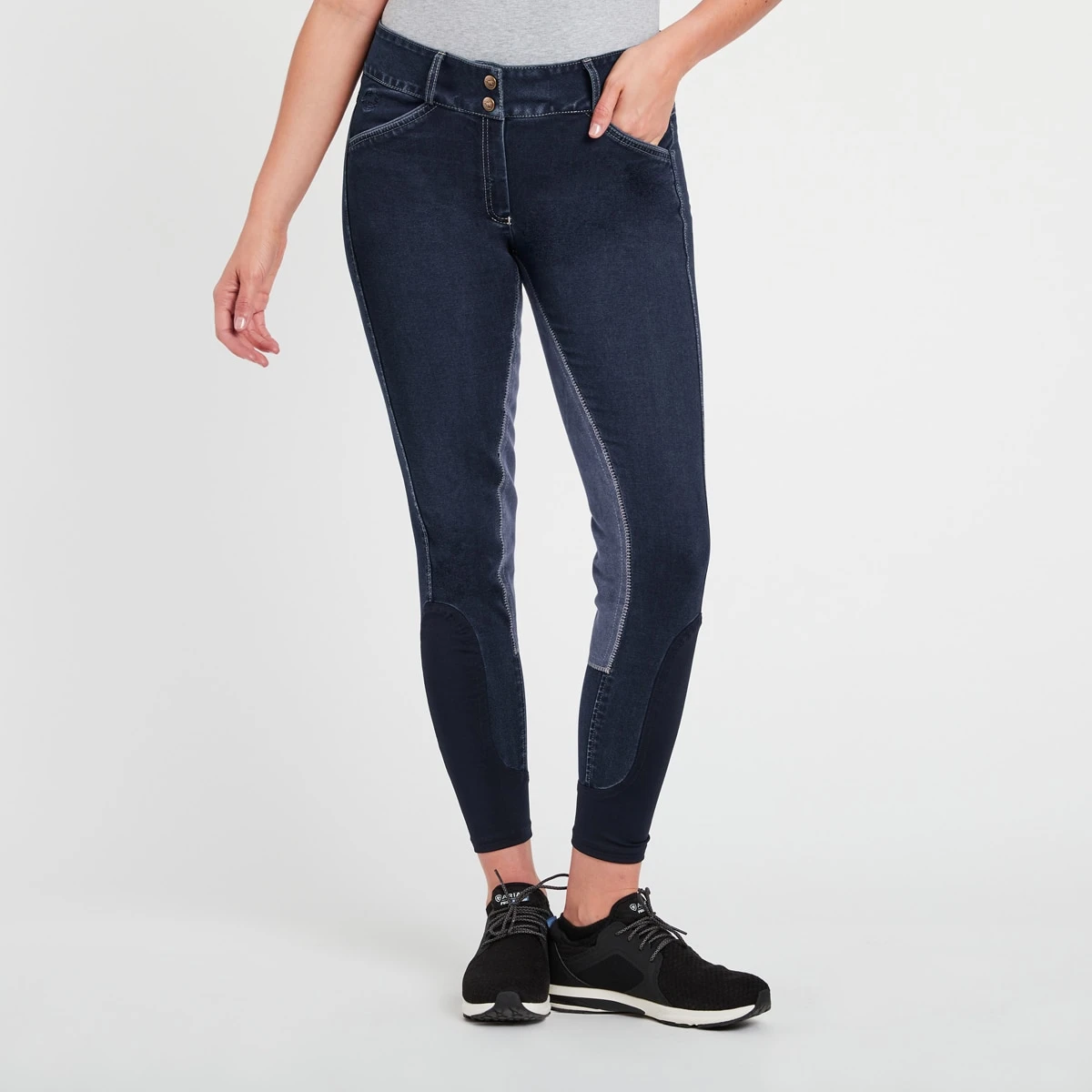 Piper Stretch Denim Breeches By SmartPak- Full Seat 2 Piper Stretch Denim Breeches By SmartPak- Full Seat - Image 2
