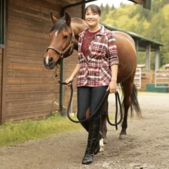 Kerrits Triple Chill Sun Shirt -Ovatio Horse Shop 34053 sangriaplaid l1