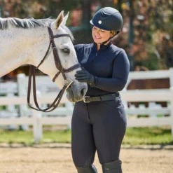 SmartTherapy&reg; ThermoBalance&reg; Ceramic Long Sleeve 1/4 Zip Top -Ovatio Horse Shop 34395 black 34400 32032 white 33888 33904 brown hra pg14 18990 rgb