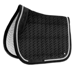 SmartPak Luxe Collection AP Saddle Pad - Velvet & Pearls Collection -Ovatio Horse Shop 34455 black 2