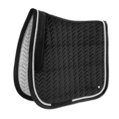 SmartPak Luxe Collection Dressage Saddle Pad - Velvet & Pearls Collection -Ovatio Horse Shop 34457 black 2