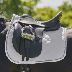 SmartPak Deluxe Dressage Competition Saddle Pad II -Ovatio Horse Shop 34461 whitesilver 8853