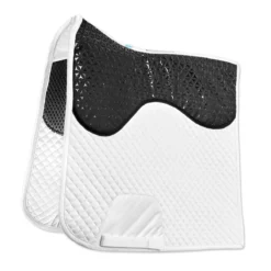 SmartPak Deluxe Anti- Slip + Grip Dressage Saddle Pad -Ovatio Horse Shop 34471 white 2