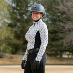 Kerrits Up Tempo Fleece Tech Top -Ovatio Horse Shop 34652 oysterbitsoffrost 3